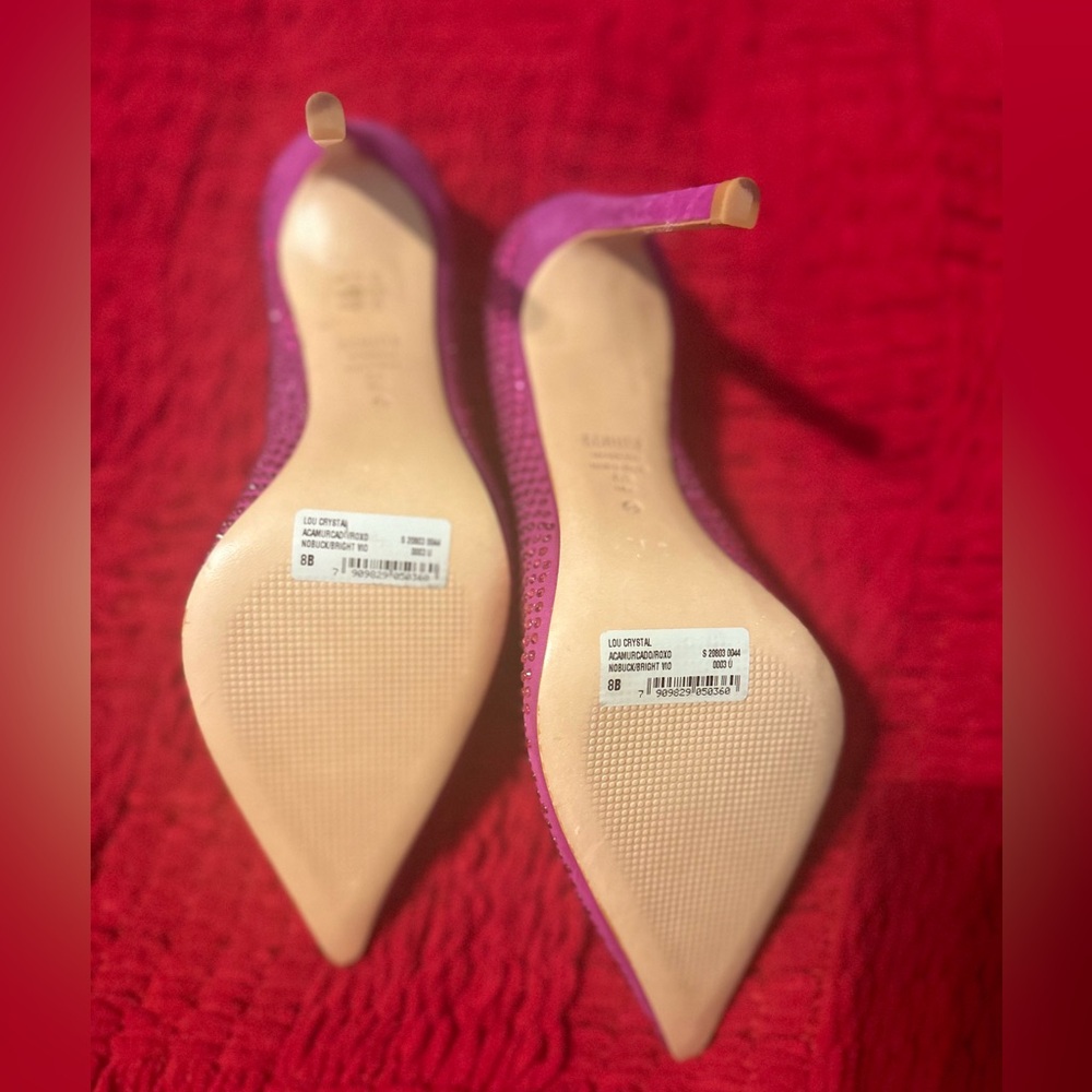 NWT Schutz gorgeous hot sexy magenta pink rhinestone encrusted go get ‘em heels - Picture 12 of 14